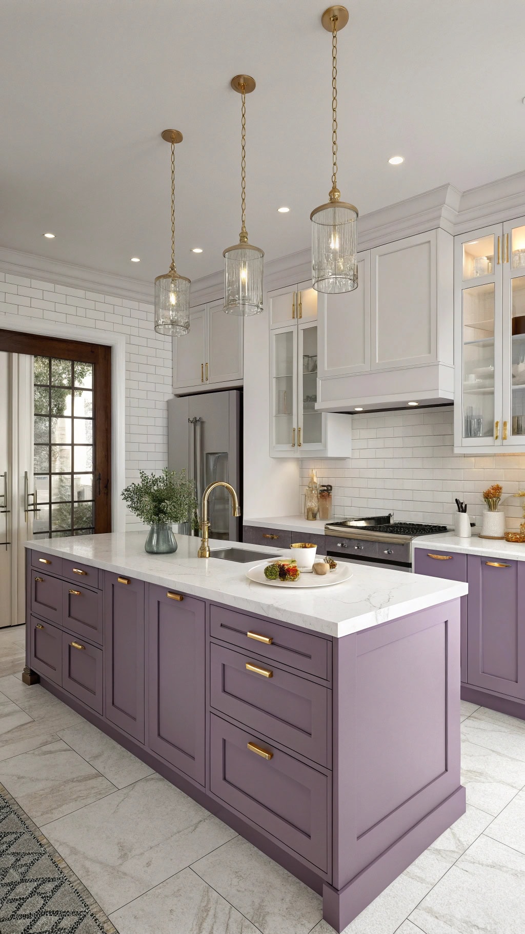 purple cabinet color scheme