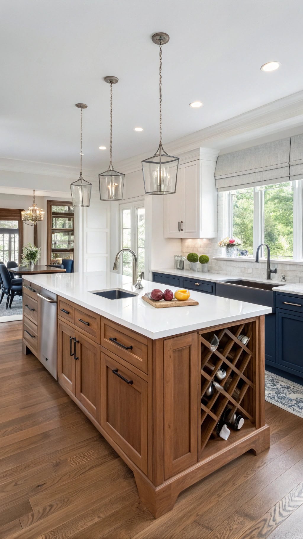 red oak kitchen island