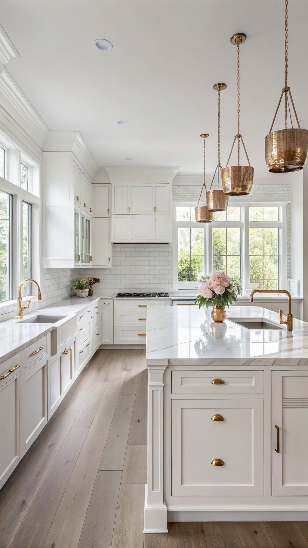 rose gold minimalist kitchen