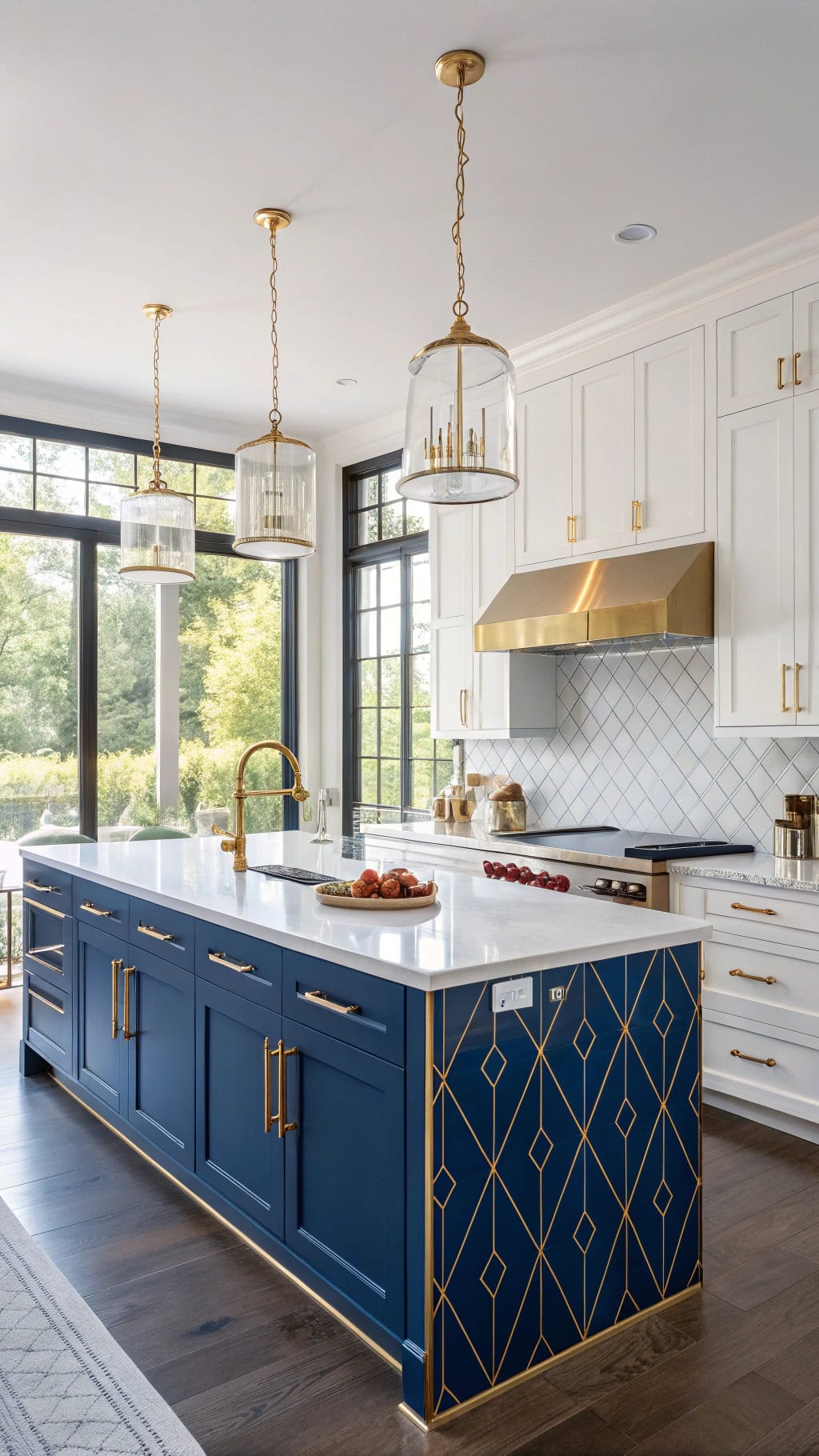 royal blue backsplash elegance