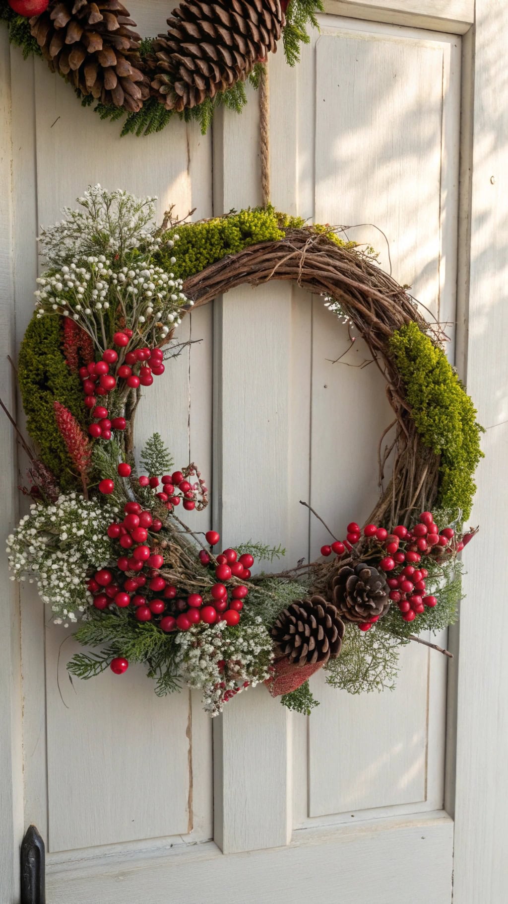 rustic floral decoration wreath