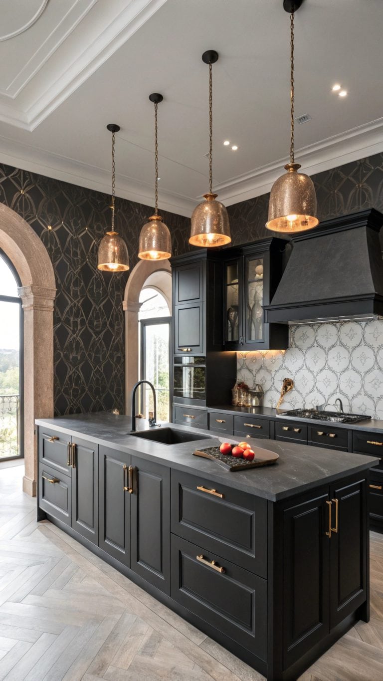 stylish black rose gold kitchens