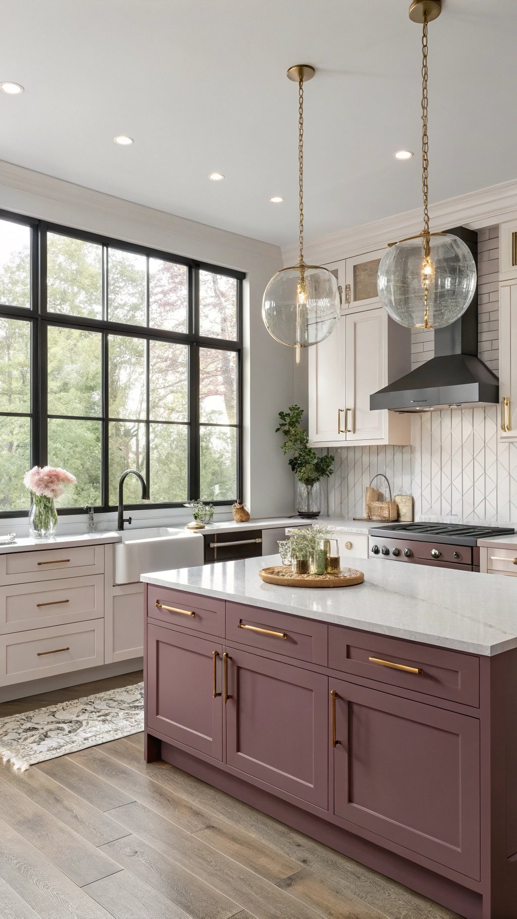 stylish mauve cabinet design