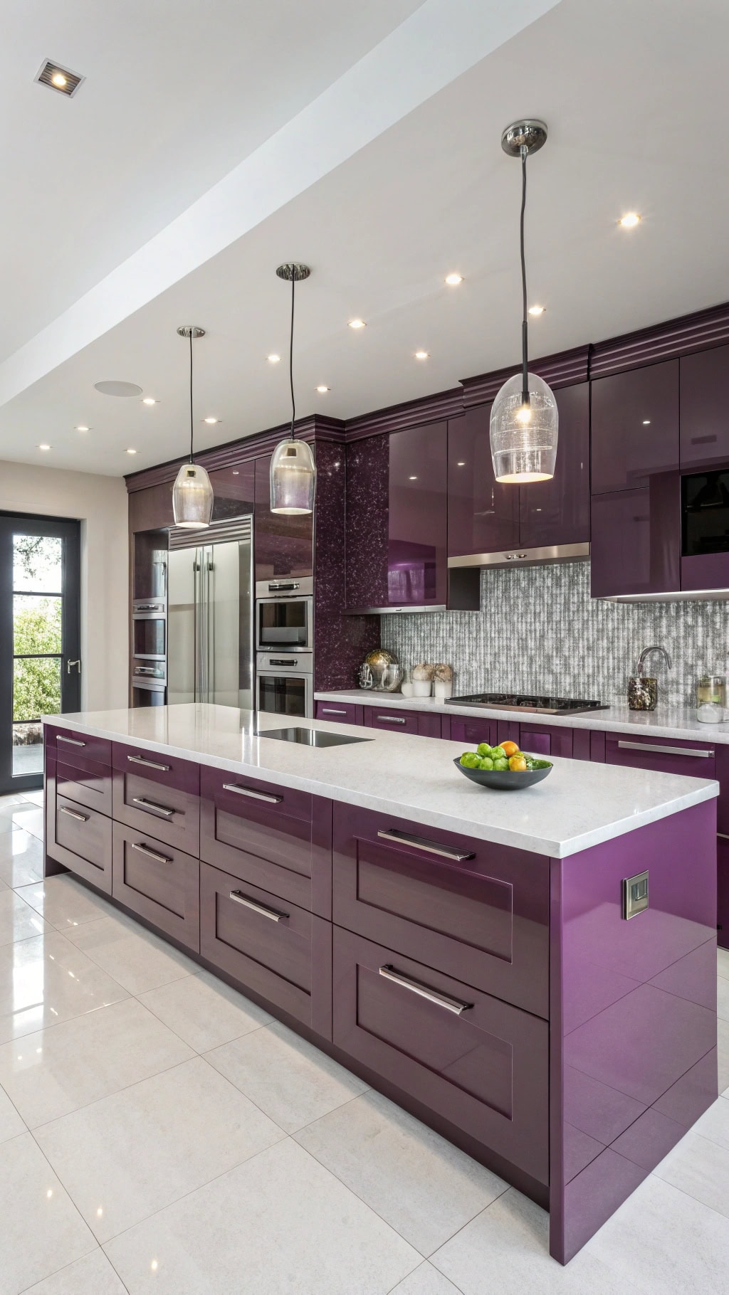 stylish plum kitchen design