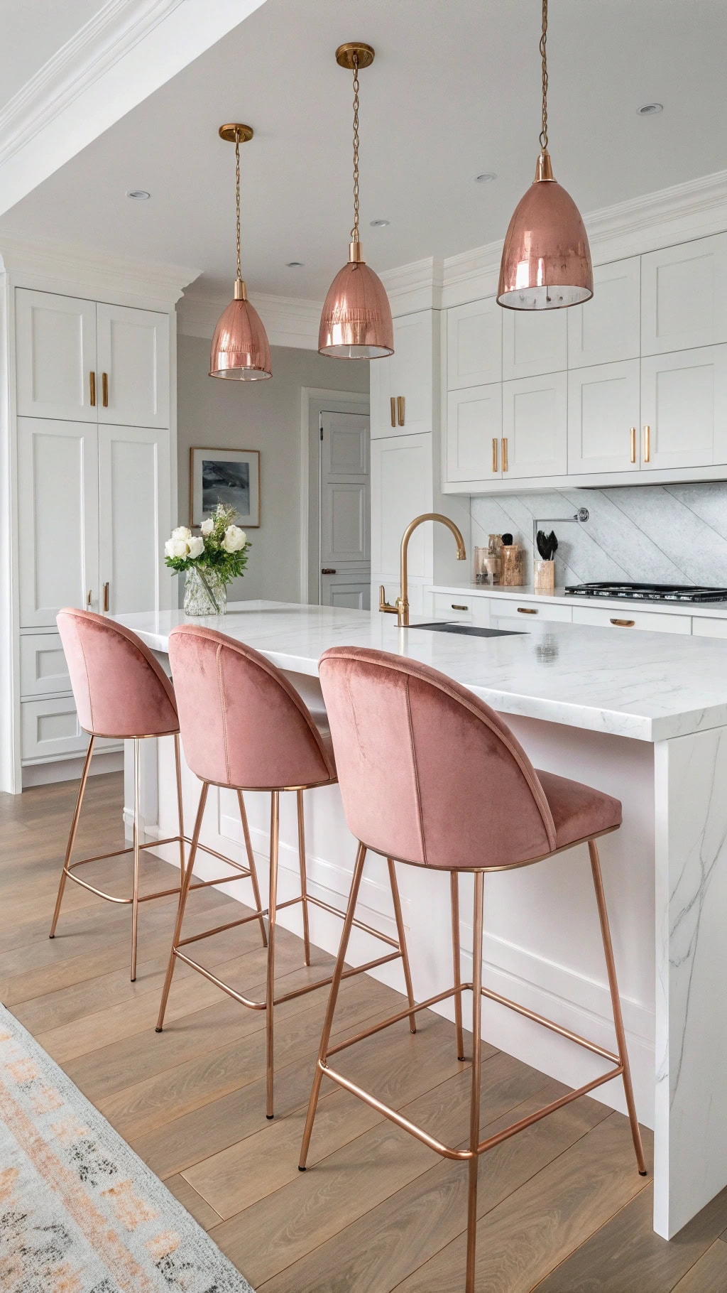 stylish rose gold seating