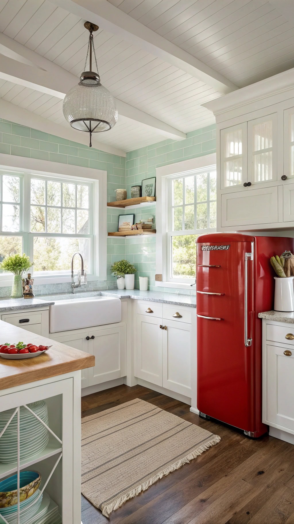 vibrant coastal kitchen design