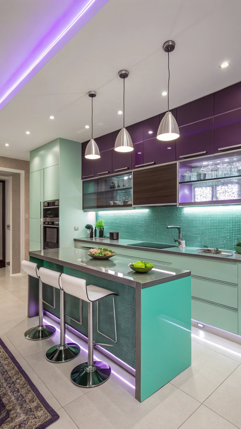 vibrant contemporary kitchen design