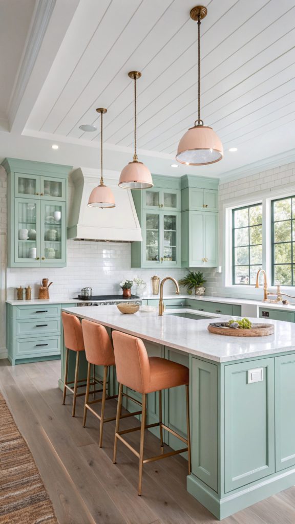 15 Beautiful Green and Orange Kitchen Designs for a Lively Home