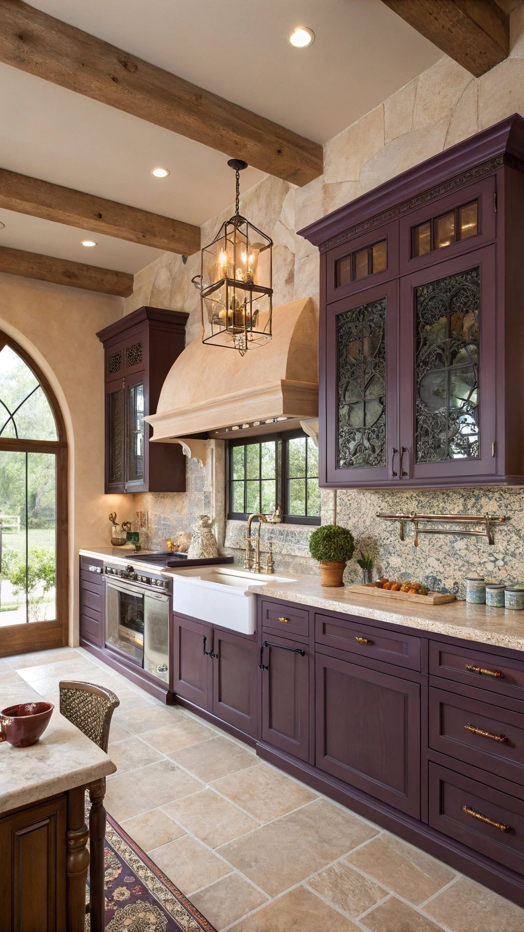 vibrant mediterranean cabinet design