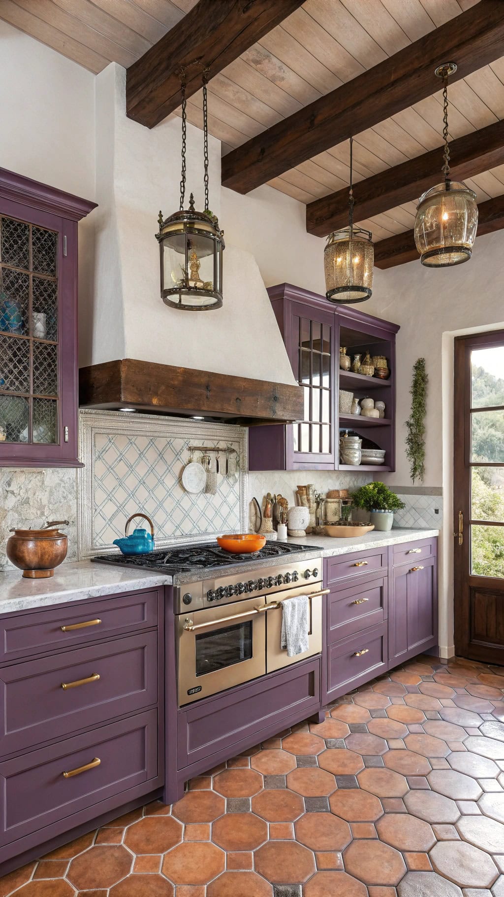 vibrant mediterranean inspired kitchen design