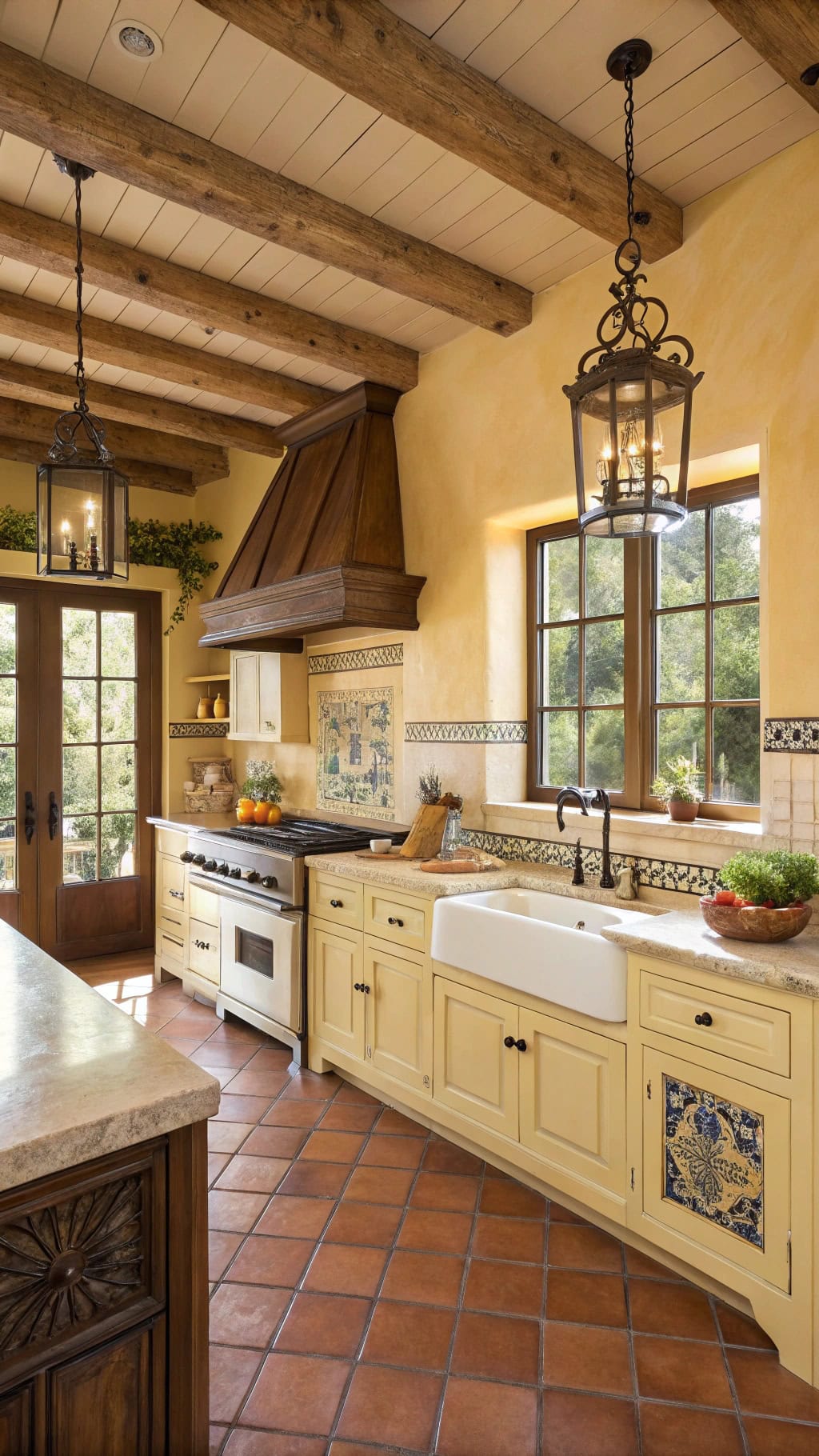 vibrant mediterranean kitchen design