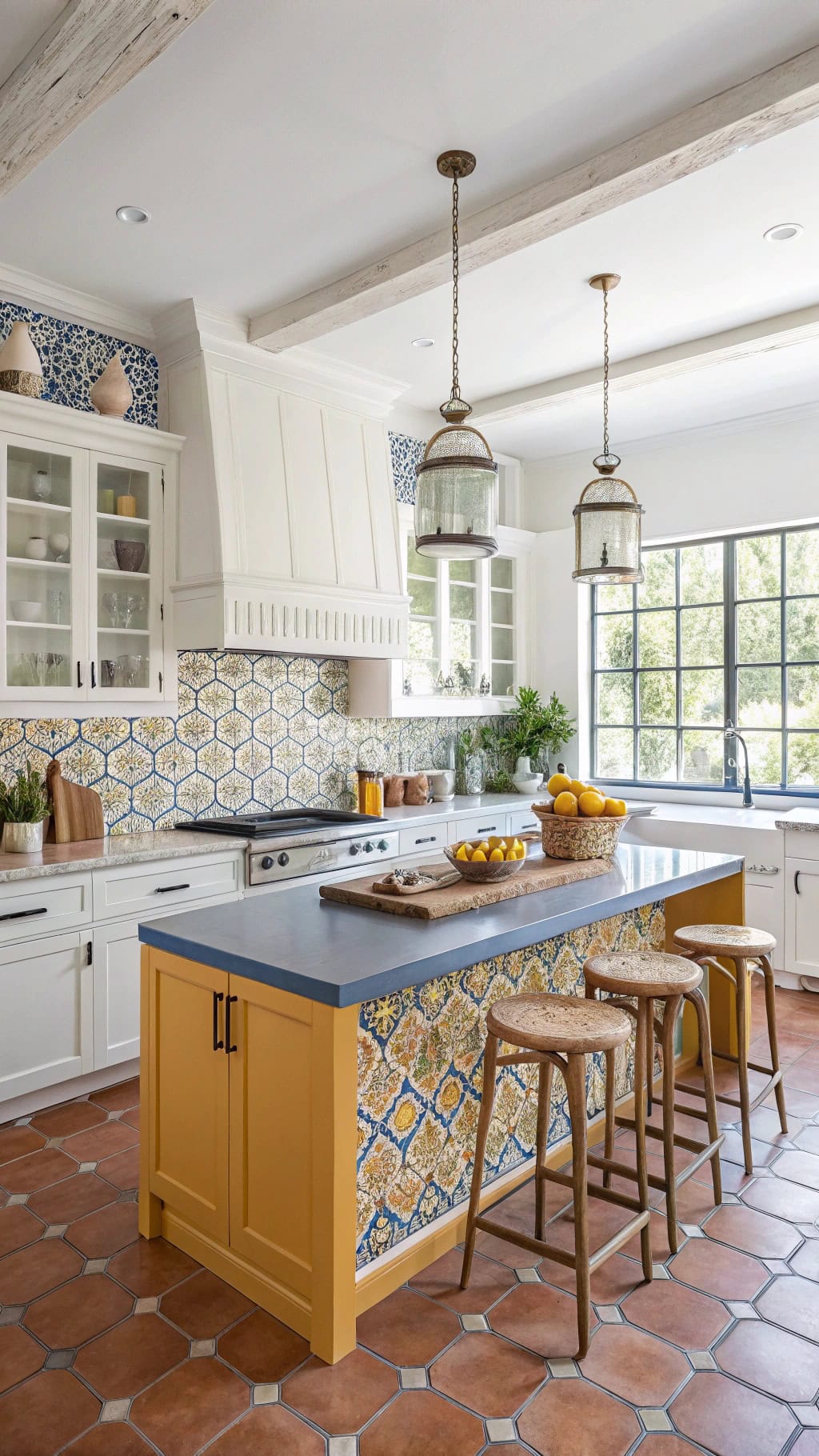 vibrant mediterranean tile design