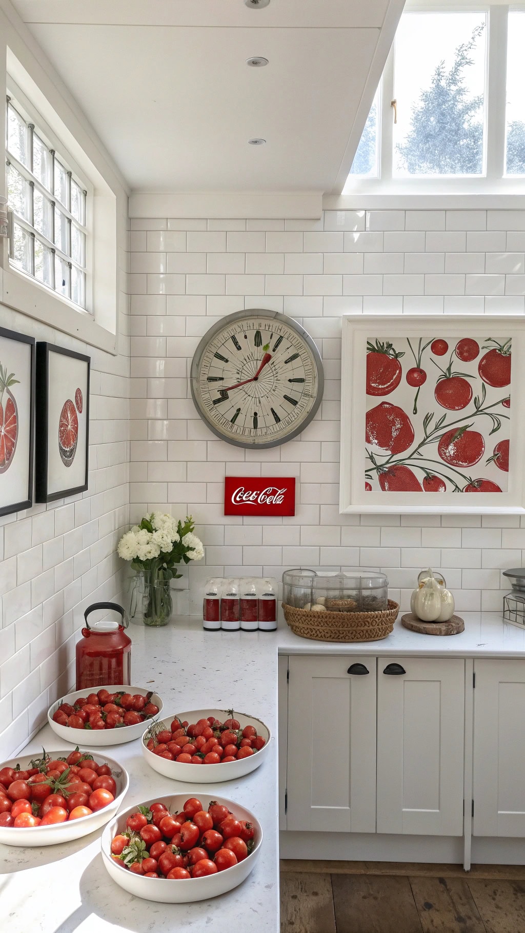 vibrant red kitchen decor