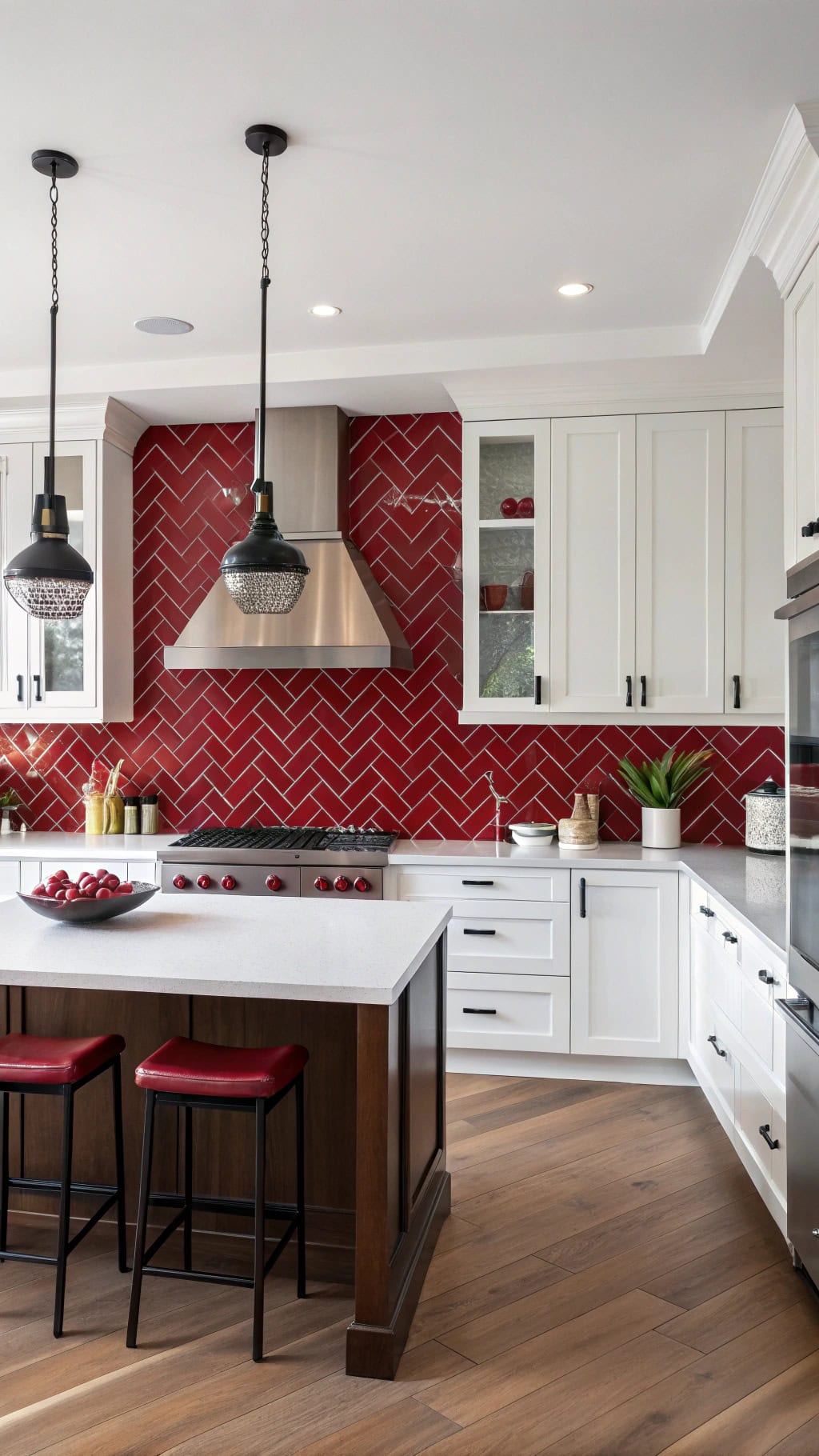 vibrant red tile designs