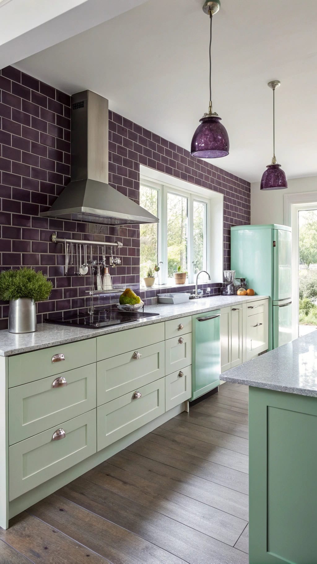 vibrant retro kitchen colors