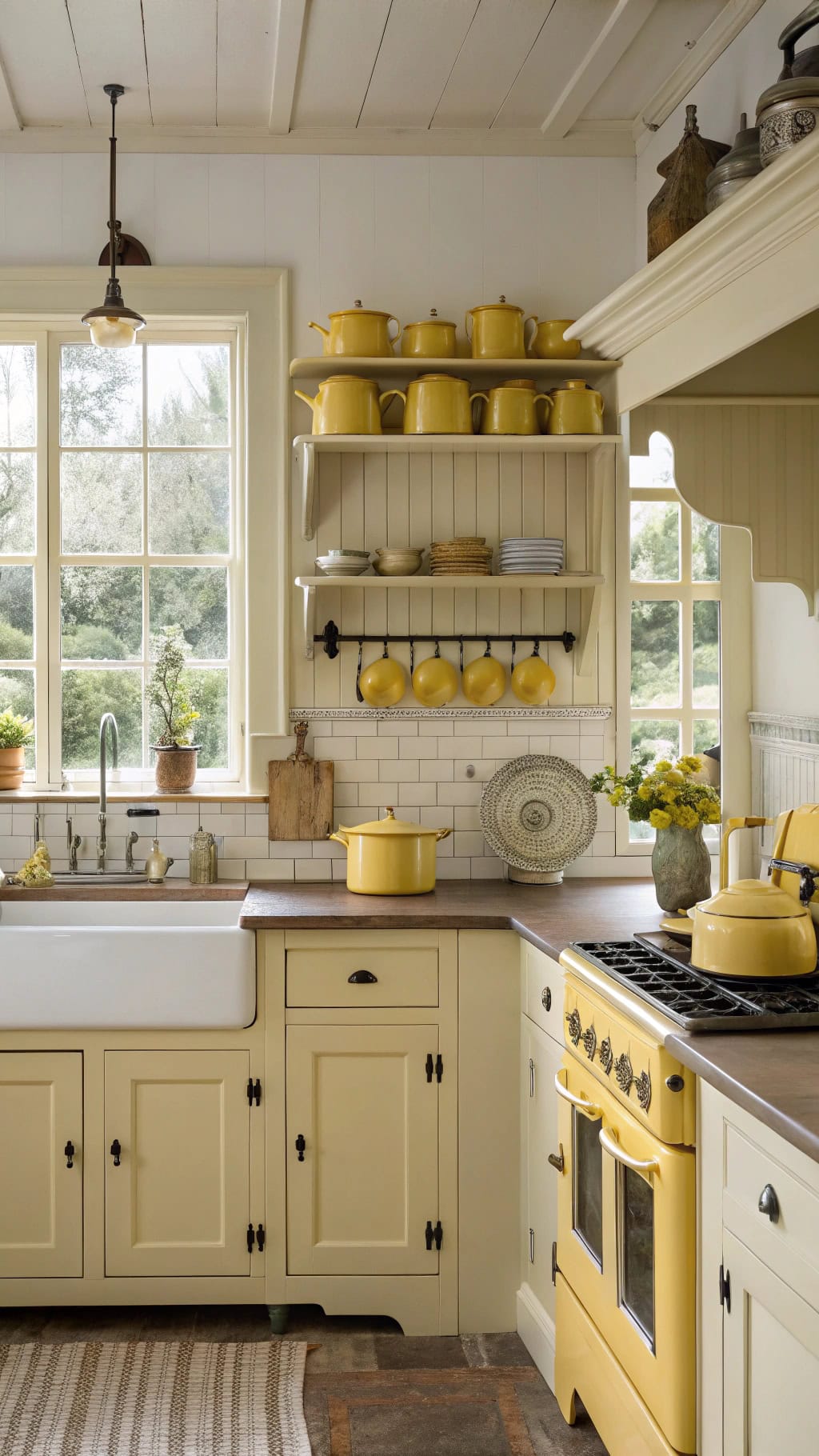 vibrant yellow kitchen decor