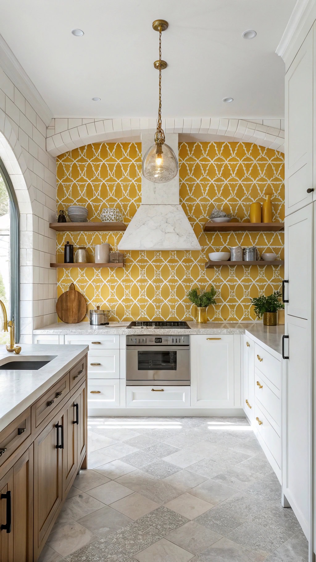 vibrant yellow tile design