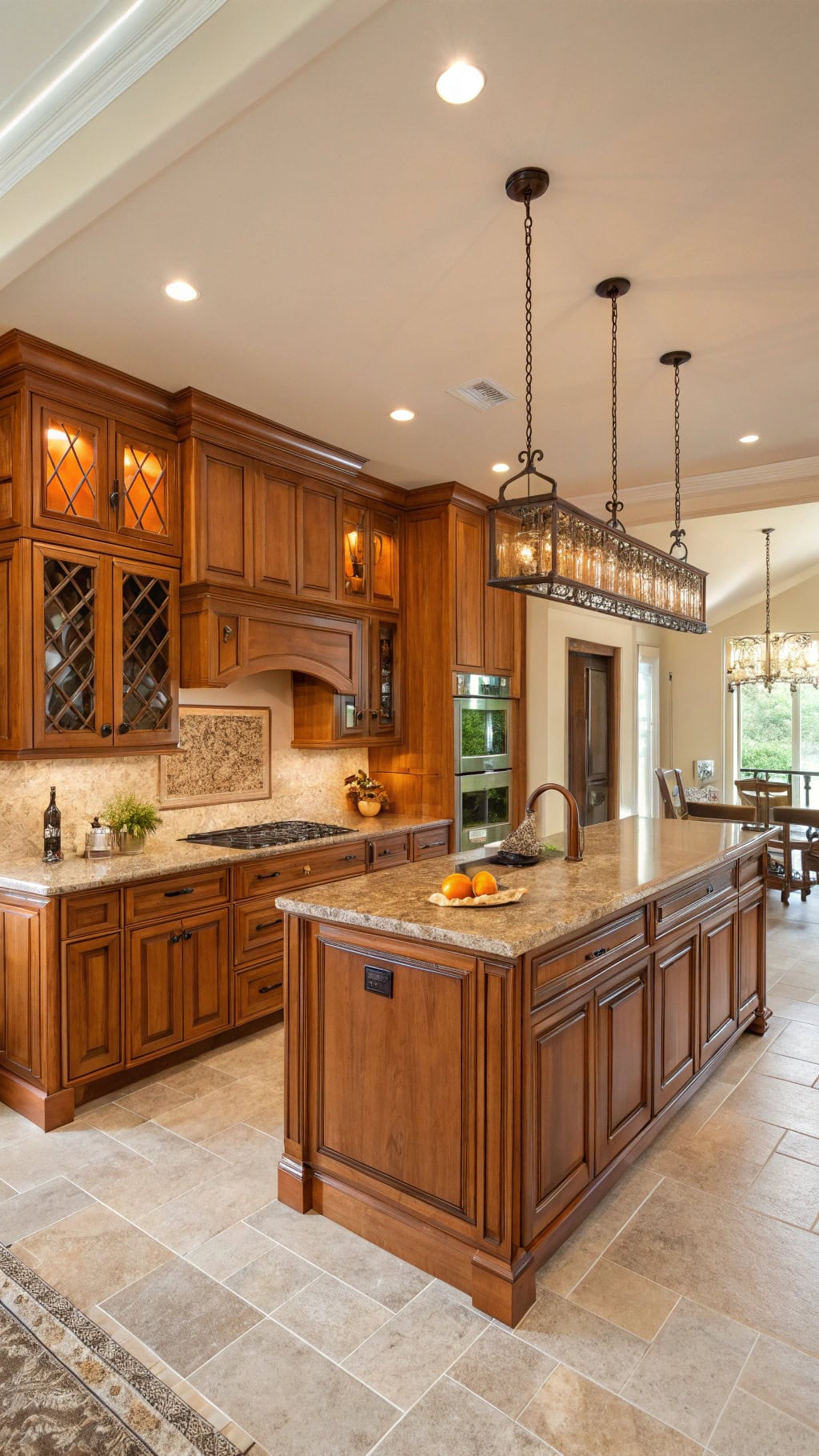 warm orange wood cabinetry