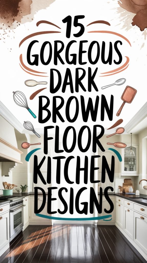 15 Gorgeous Dark Brown Floor Kitchen Designs for a Cozy Home
