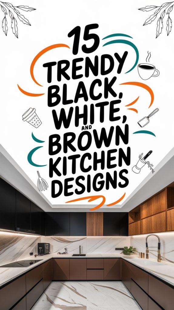 15 Trendy Black White and Brown Kitchen Designs to Spark Creativity