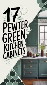 17 Pewter Green Kitchen Cabinets