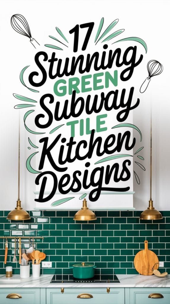 17 Stunning Green Subway Tile Kitchen Designs