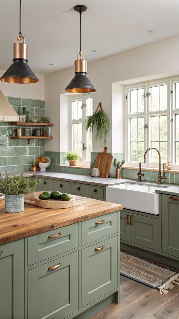 avocado green kitchen designs