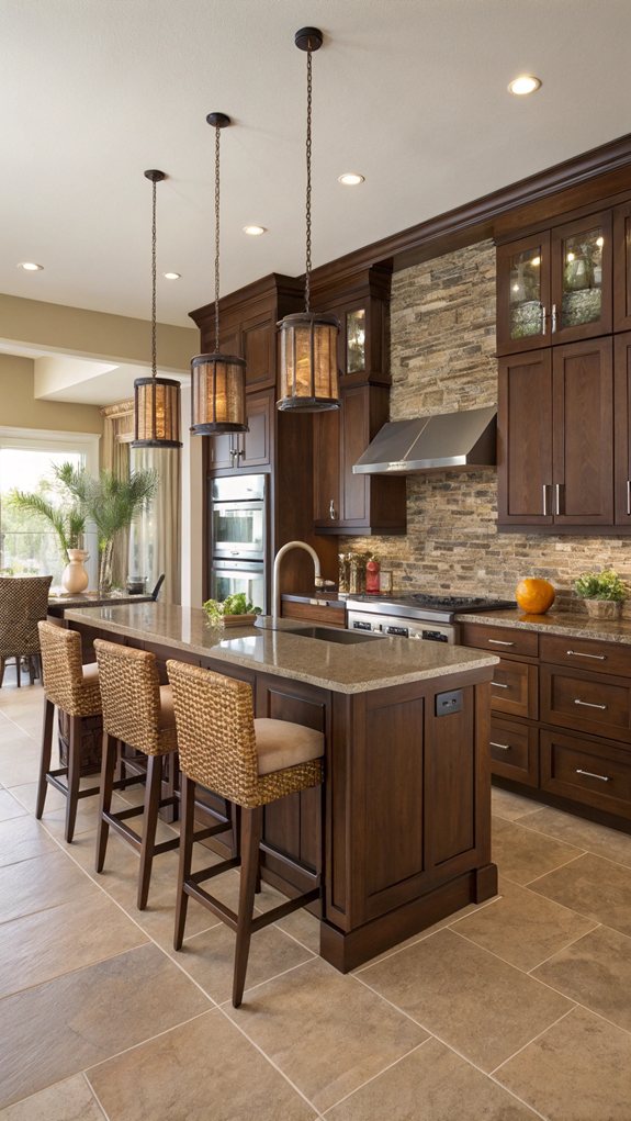 brown kitchen design inspiration