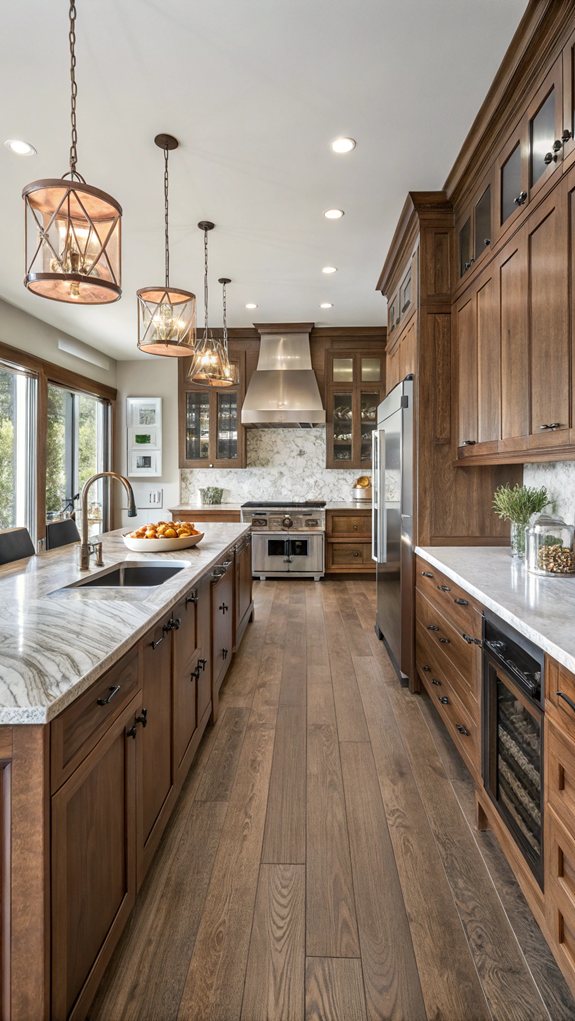 brown wood kitchen styles