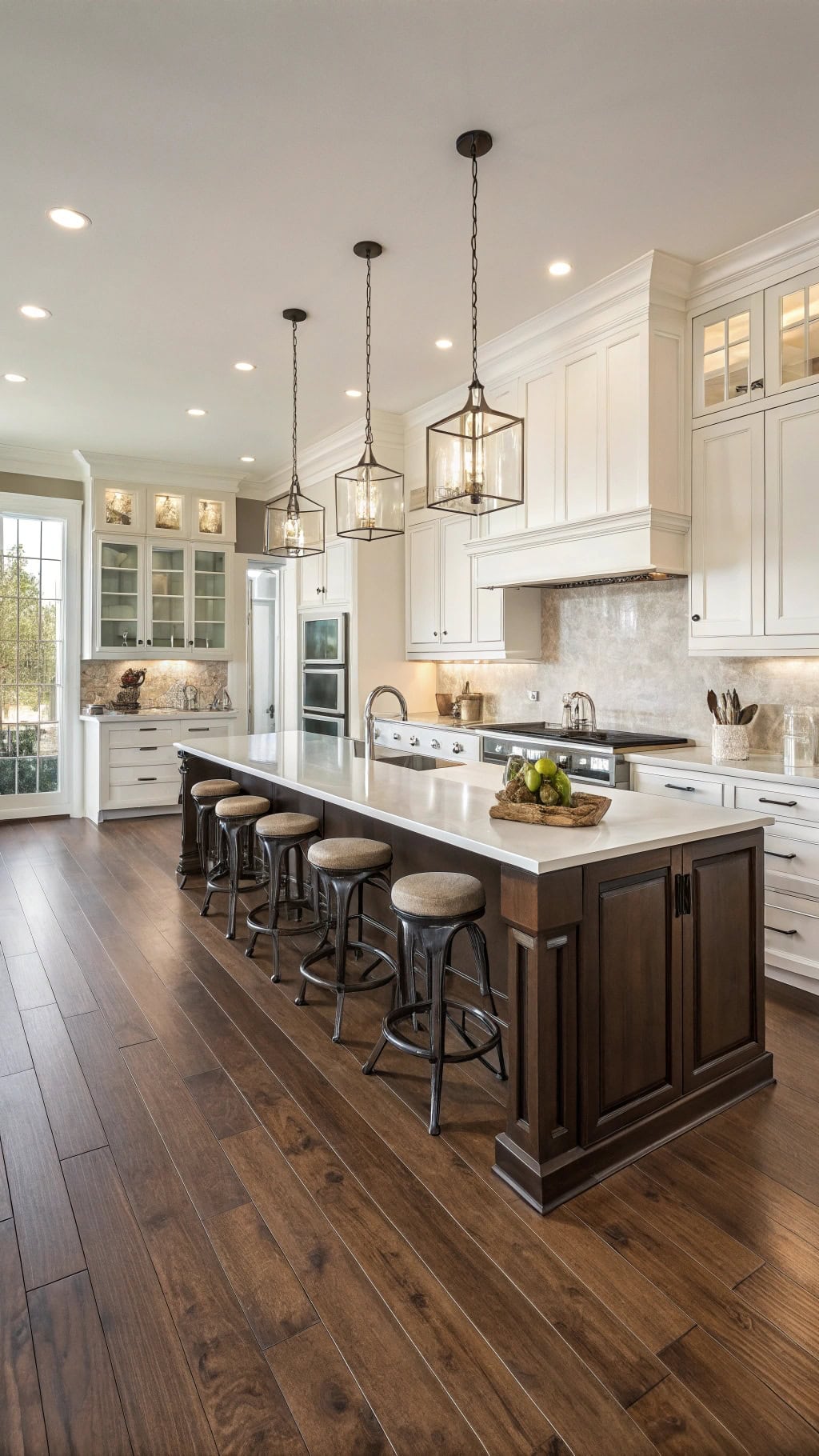 chocolate brown kitchen planks