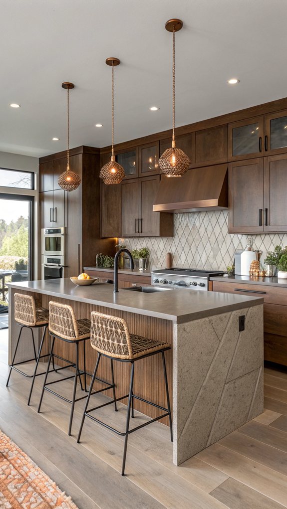 contemporary brown kitchen aesthetics