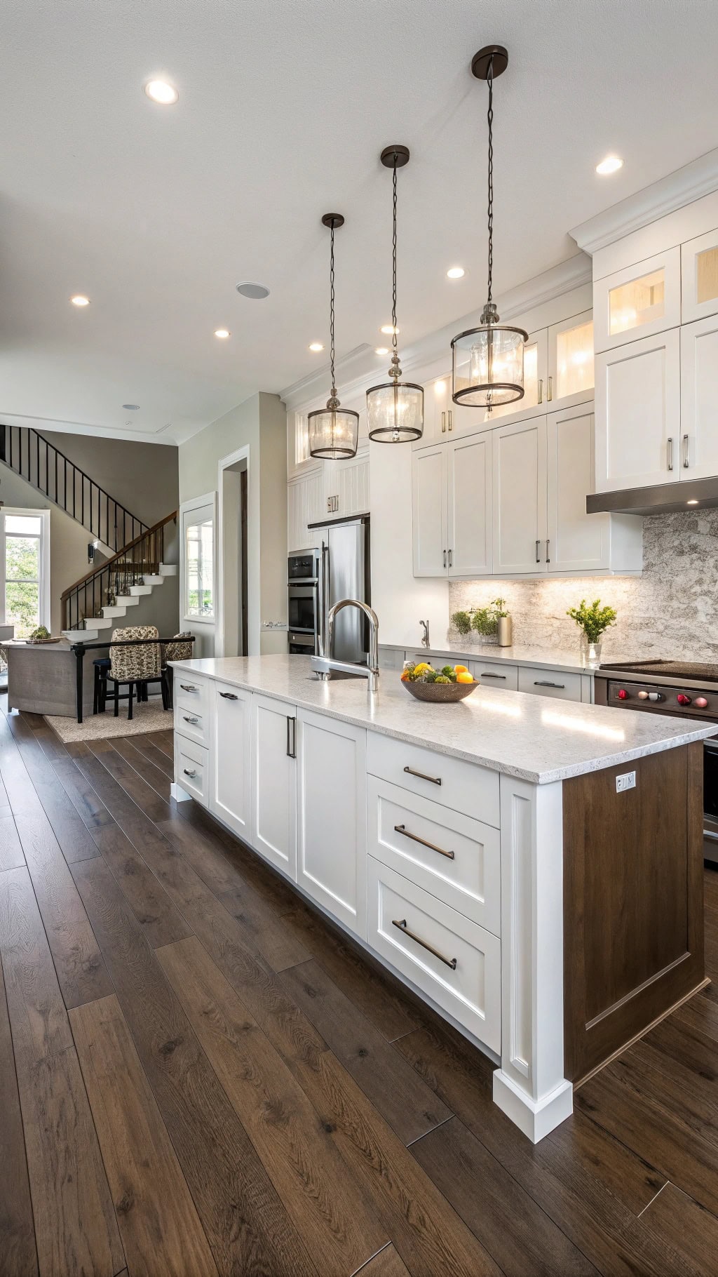 elegant contrast in kitchen