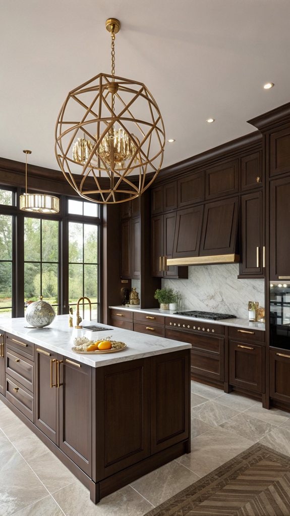 elegant dark brown kitchens