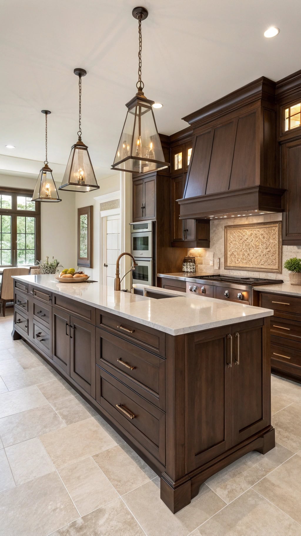 elegant dark wood cabinetry