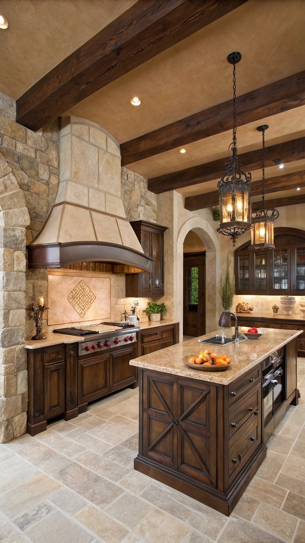 mediterranean style with stone