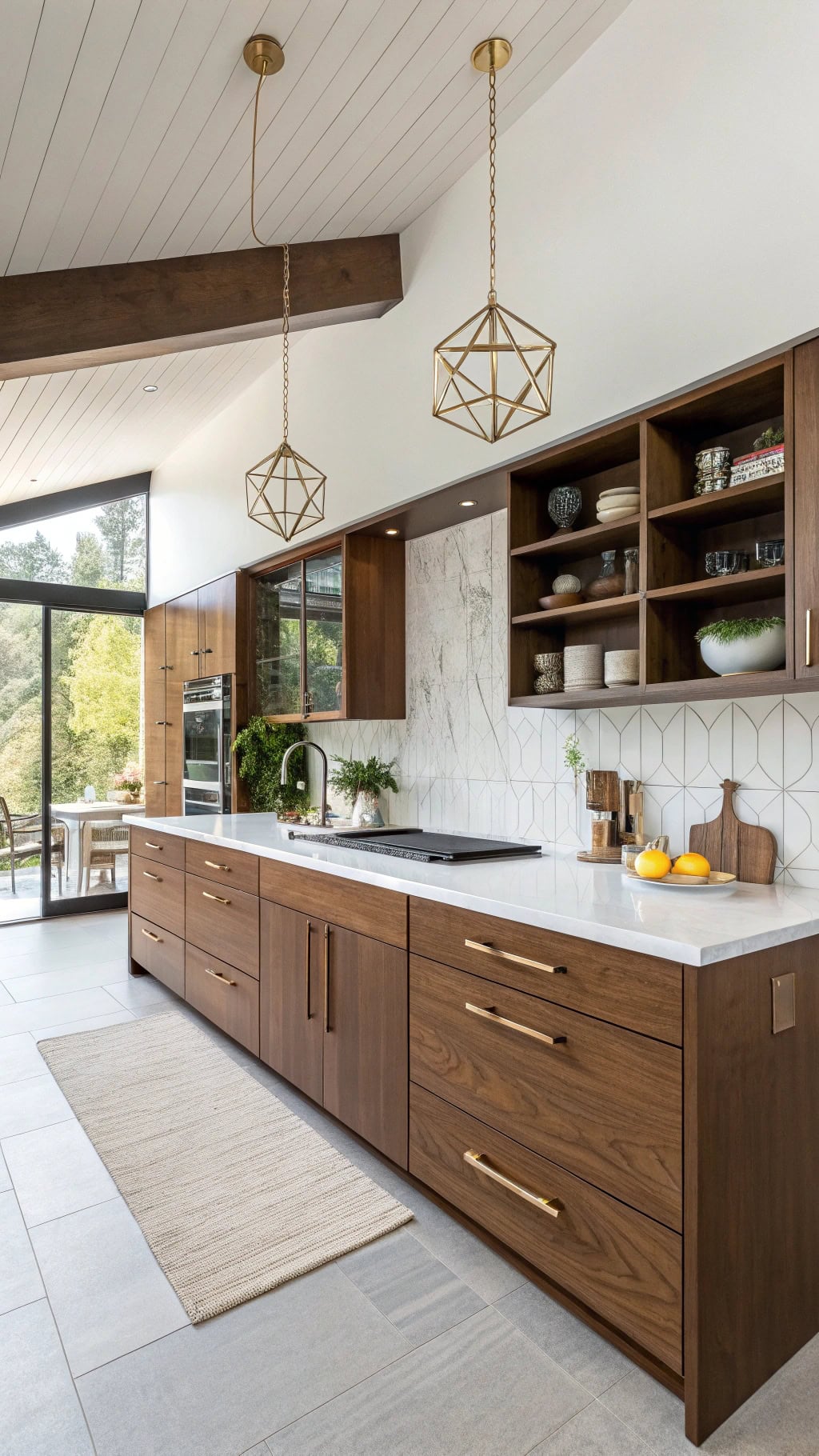 mid century modern kitchen design