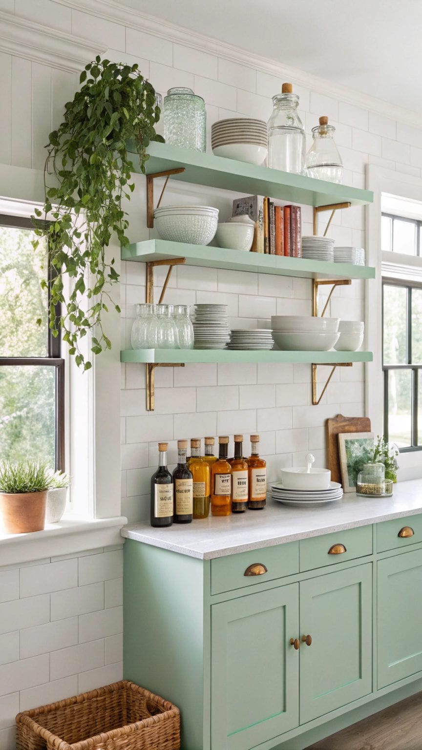 17 Eye-Catching Green and Oak Kitchen Designs You'll Love