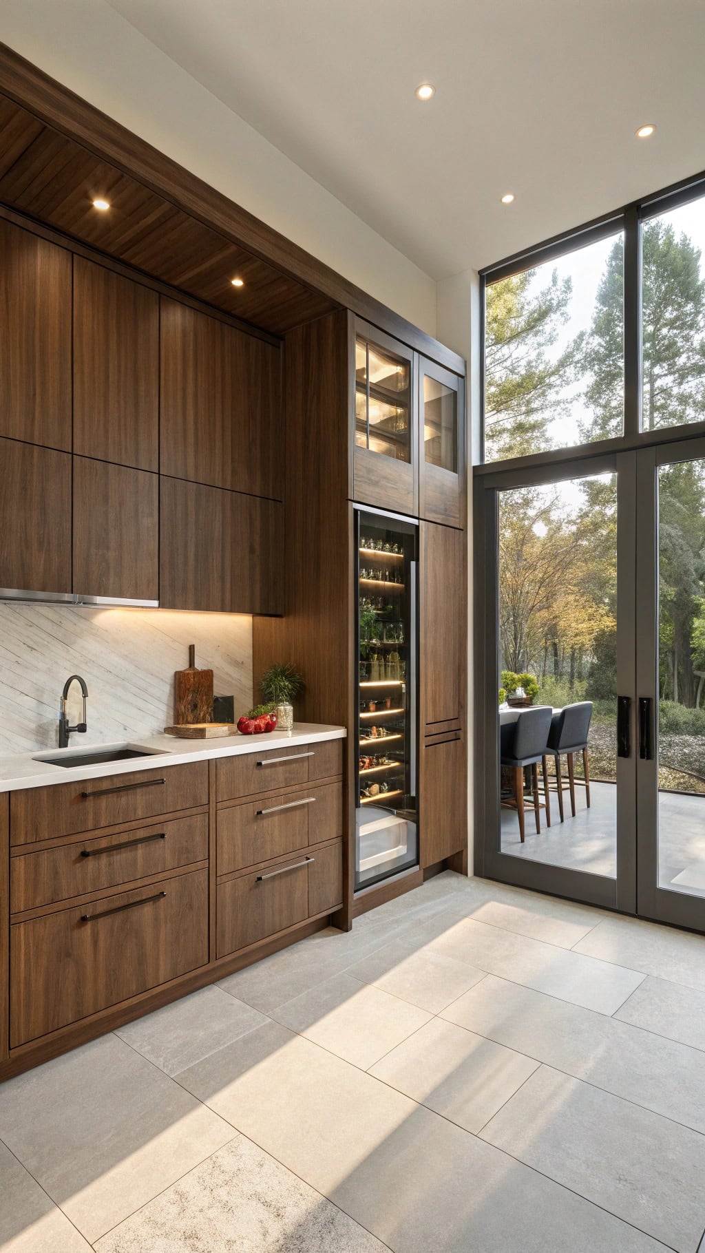 modern kitchen with concealment