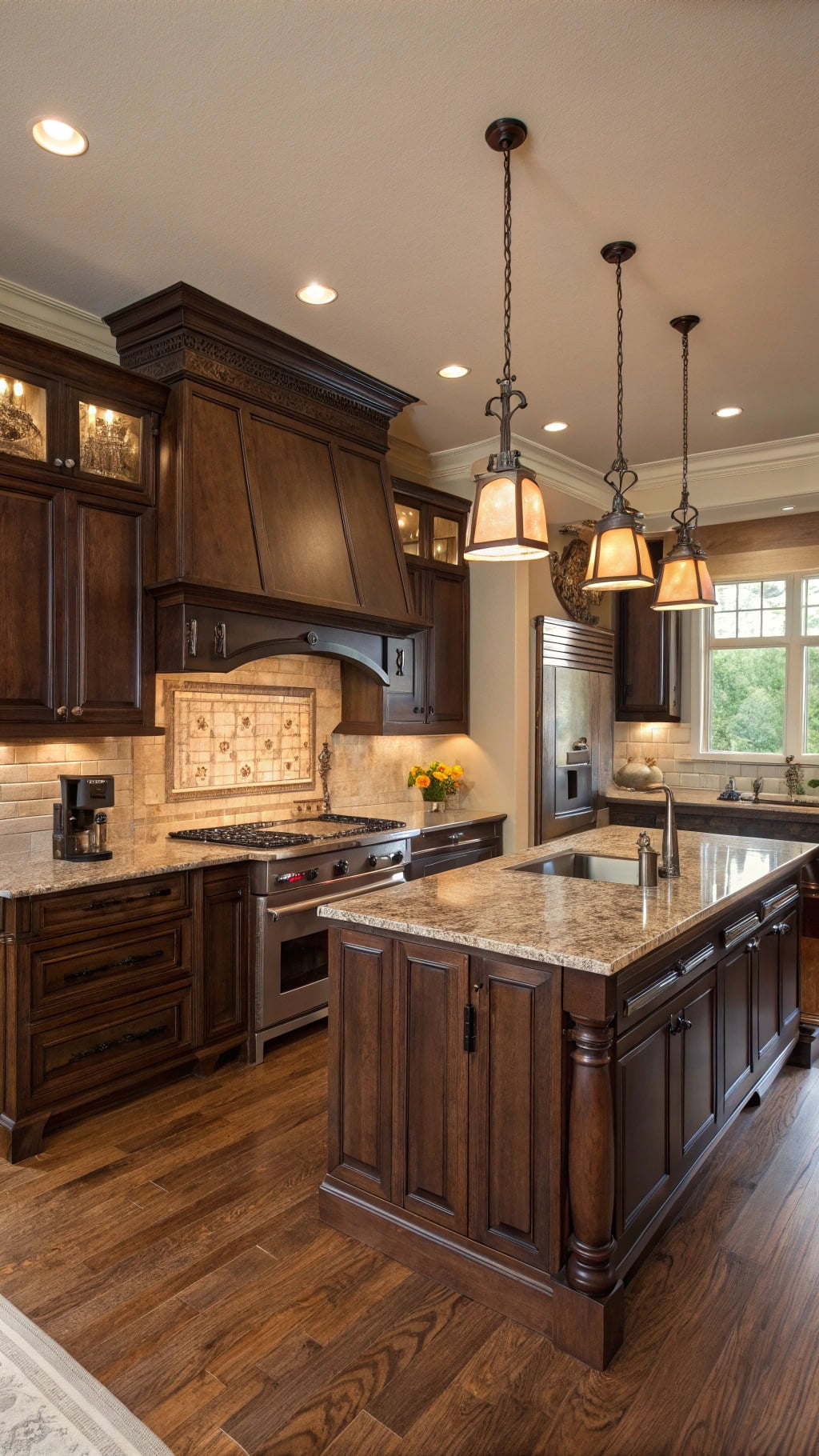 rich classic wood cabinetry