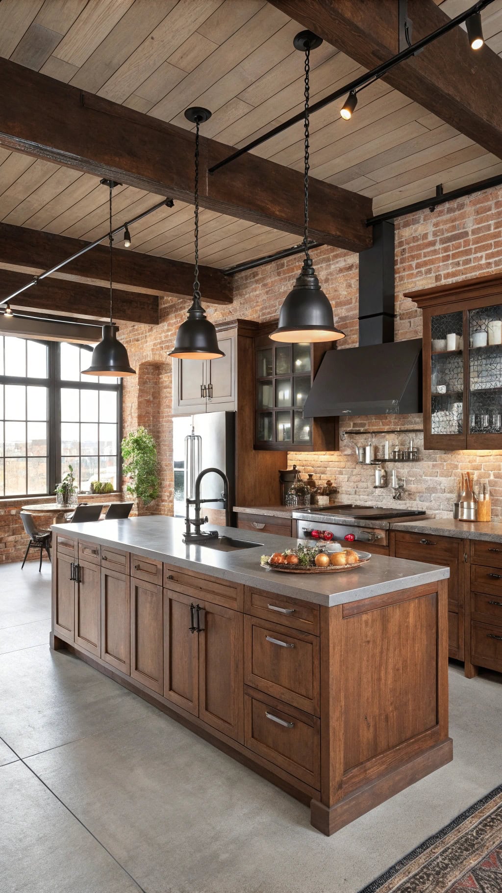 rustic industrial kitchen design