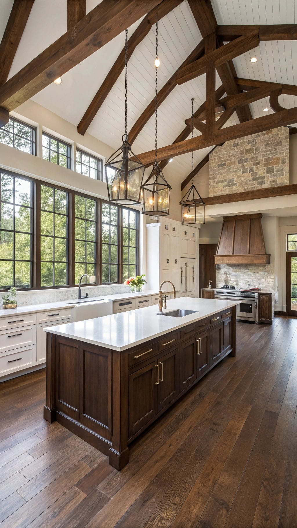 rustic wooden kitchen ceiling