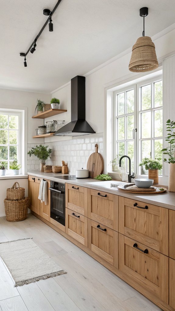 stylish brown kitchen cabinets