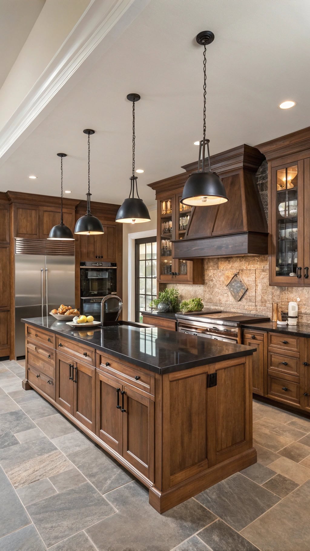 stylish brown kitchen design