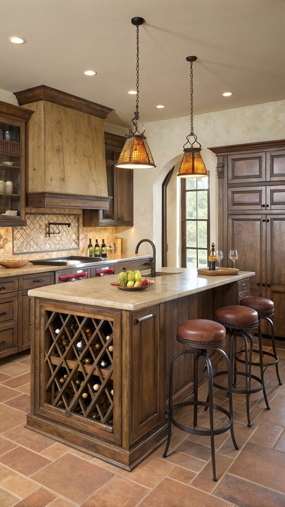 stylish brown kitchen islands