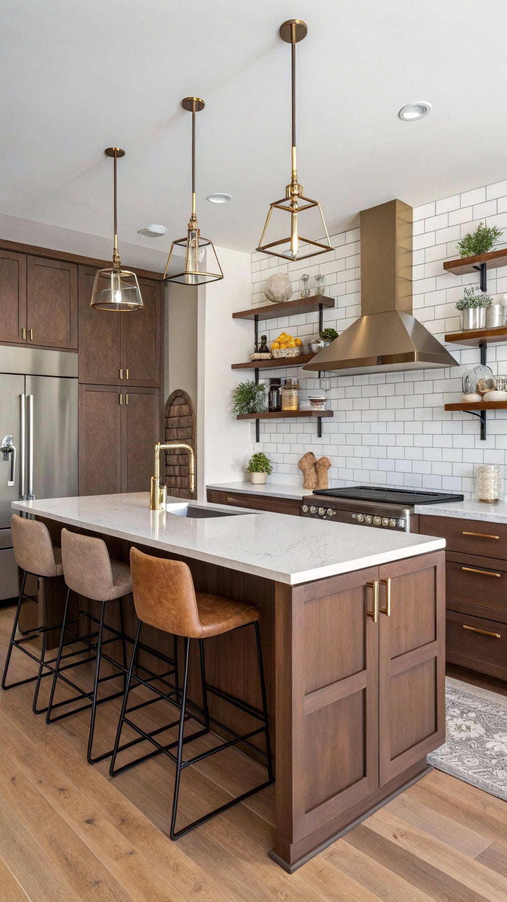 stylish open shelving kitchen