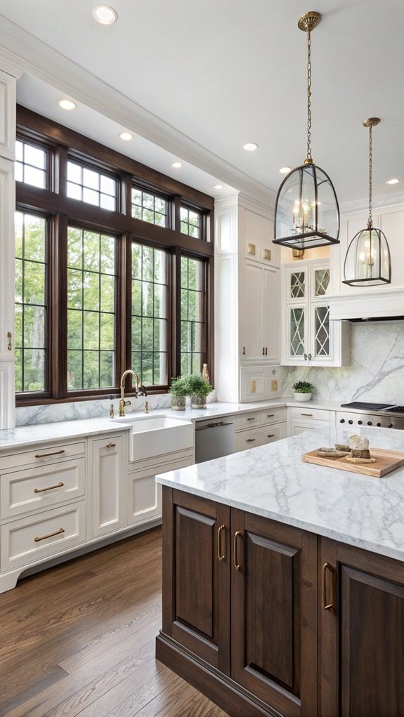 stylish two toned kitchens