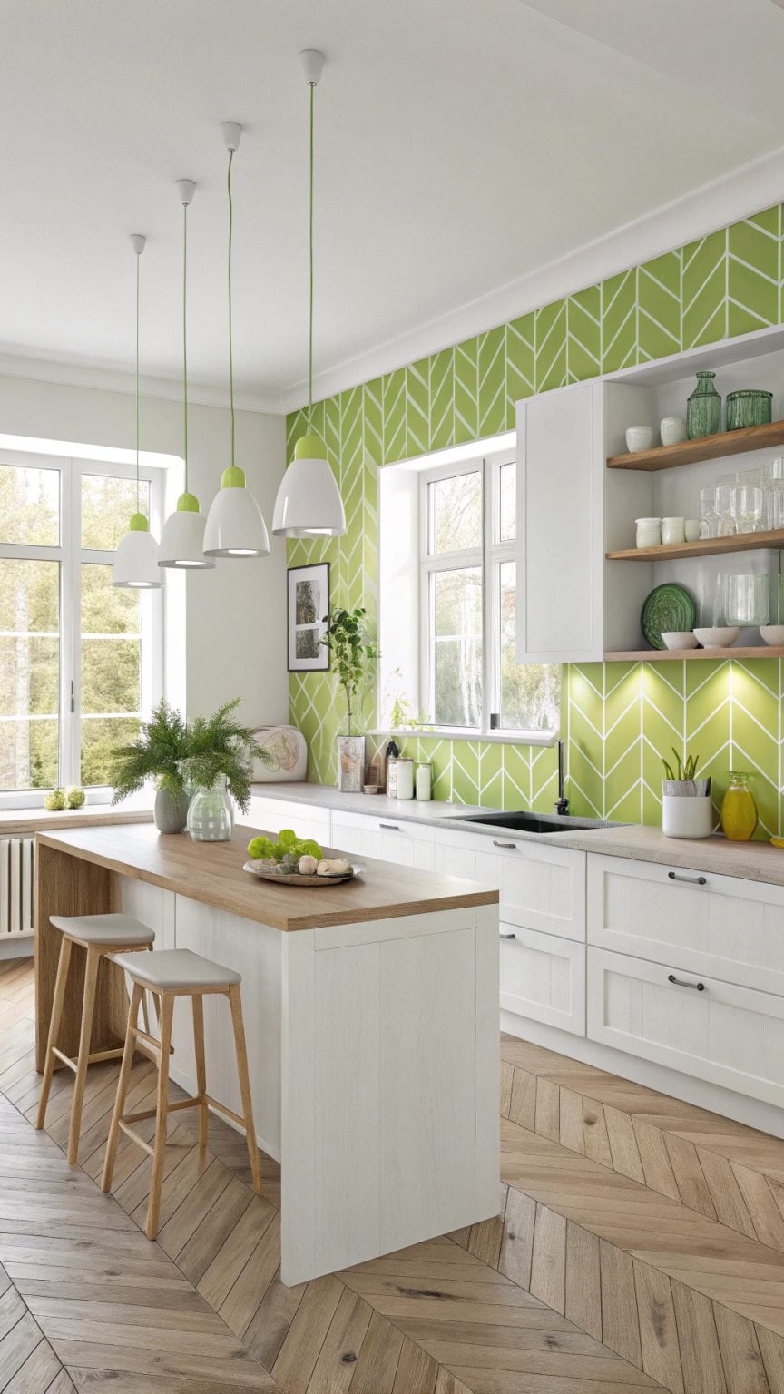 17 Beautiful Green and cream kitchen Ideas