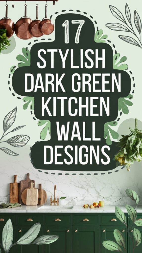17 Stylish Dark Green Kitchen Wall Designs