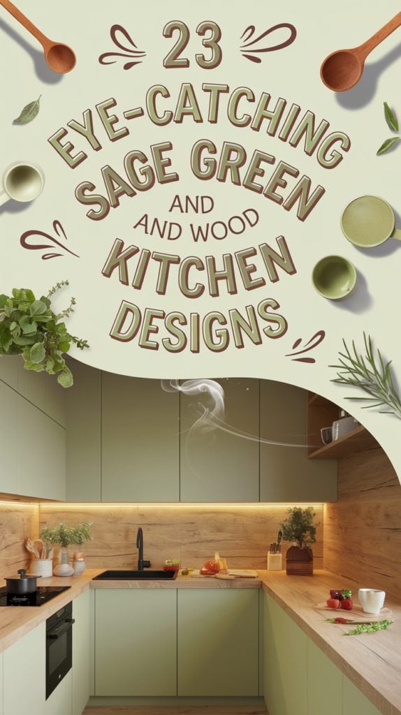 23 Eye-Catching Sage Green and Wood Kitchen Designs