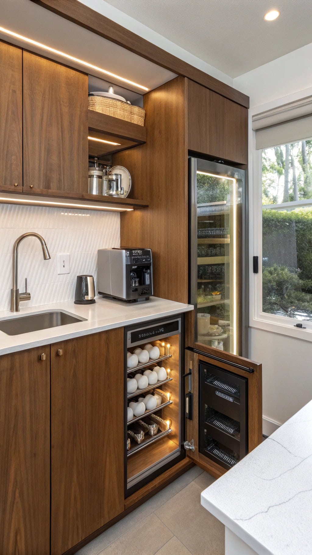 clutter free small appliance storage